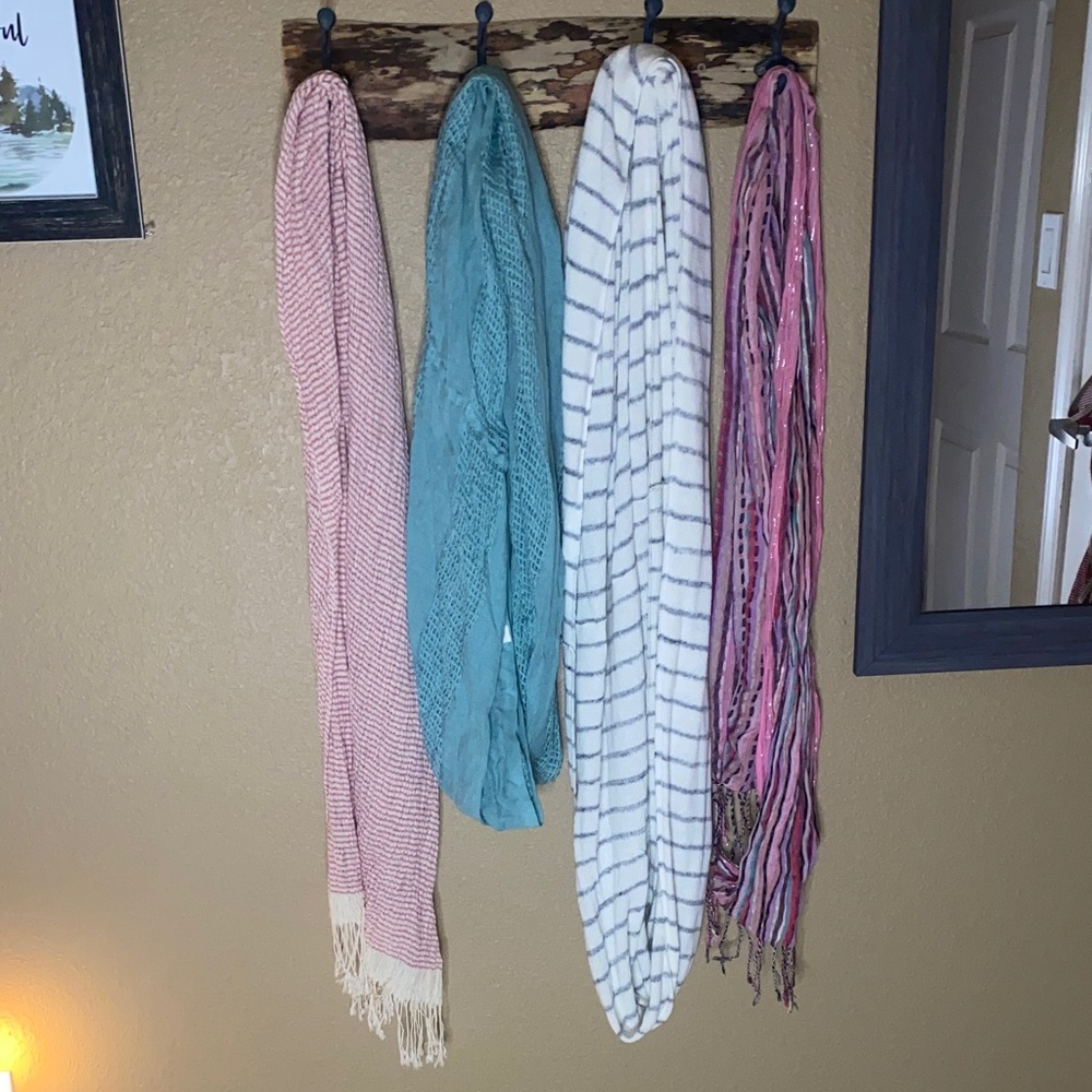 Set of Four Stylish Scarves in Various Colors
